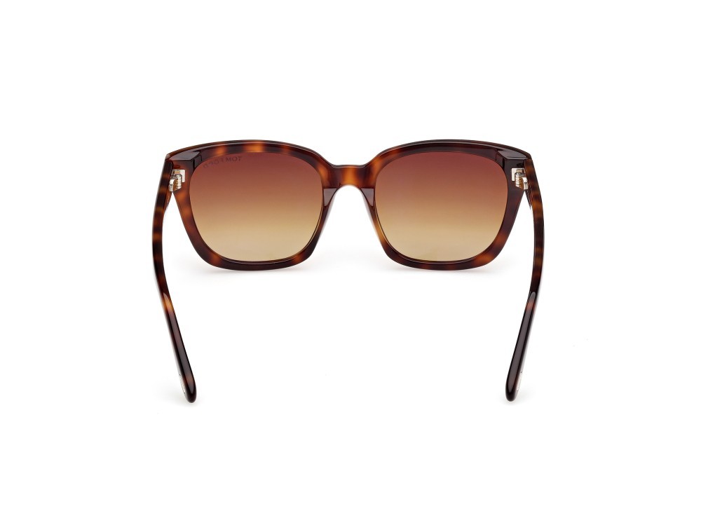 Sunglasses Tom Ford Haylay FT1216 (53F) color avana bionda  shape square lenses marrone sfumato