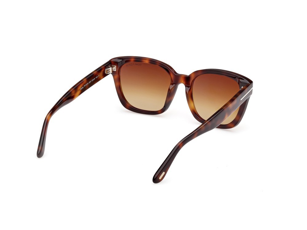 Sunglasses Tom Ford Haylay FT1216 (53F) color avana bionda  shape square lenses marrone sfumato