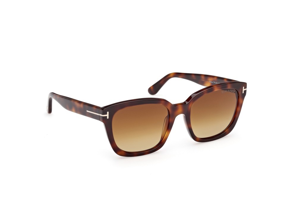 Sunglasses Tom Ford Haylay FT1216 (53F) color avana bionda  shape square lenses marrone sfumato