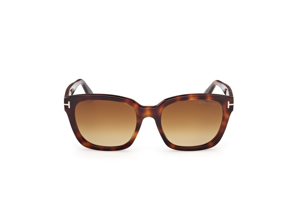 Sunglasses Tom Ford Haylay FT1216 (53F) color avana bionda  shape square lenses marrone sfumato