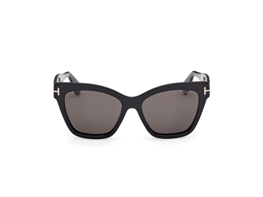 Sunglasses Tom Ford Elvira FT1217 (01A) color nero lucido shape butterfly lenses fumo