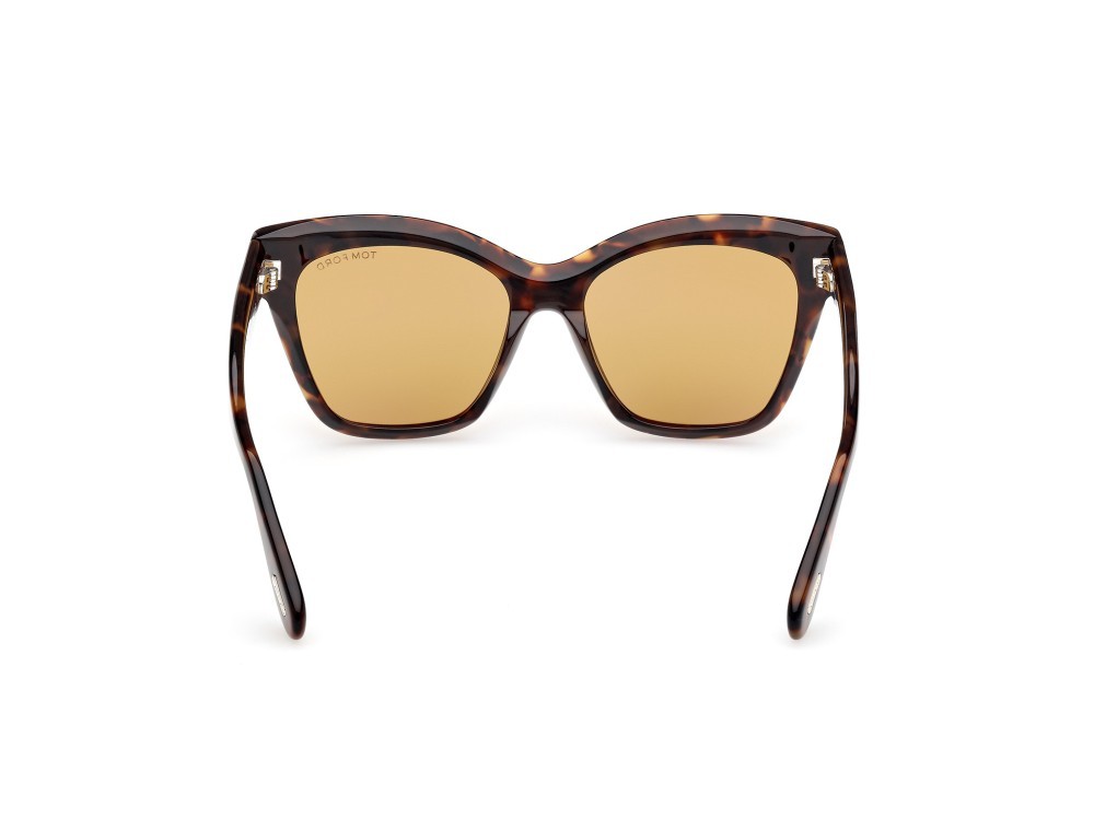 Sunglasses Tom Ford Elvira FT1217 (52E) color avana scura  shape butterfly lenses marrone