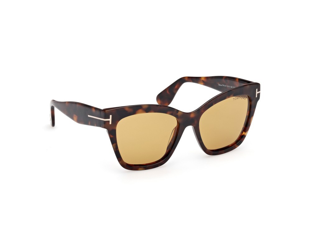 Sunglasses Tom Ford Elvira FT1217 (52E) color avana scura  shape butterfly lenses marrone