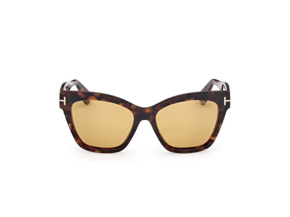 Sunglasses Tom Ford Elvira FT1217 (52E) color avana scura  shape butterfly lenses marrone