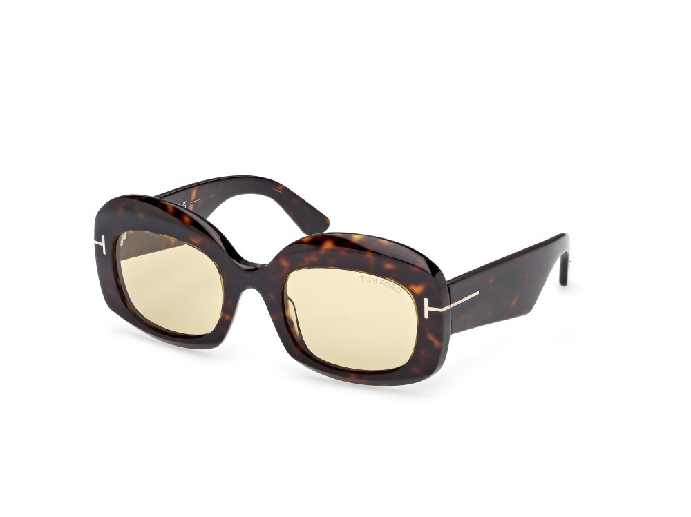 Sonnenbrillen Tom Ford Carmen 02 FT1219 (52E) farbe avana scura form rechteckig 