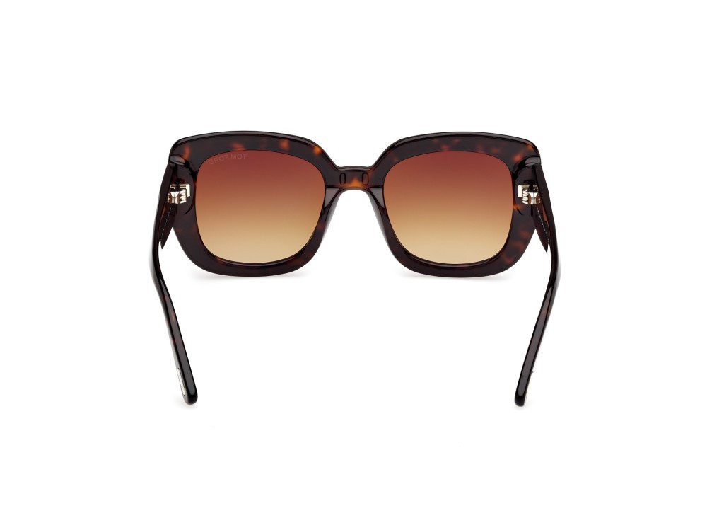 Sunglasses Tom Ford Carla 02 FT1220 (52F) color avana scura shape square lenses marrone sfumato