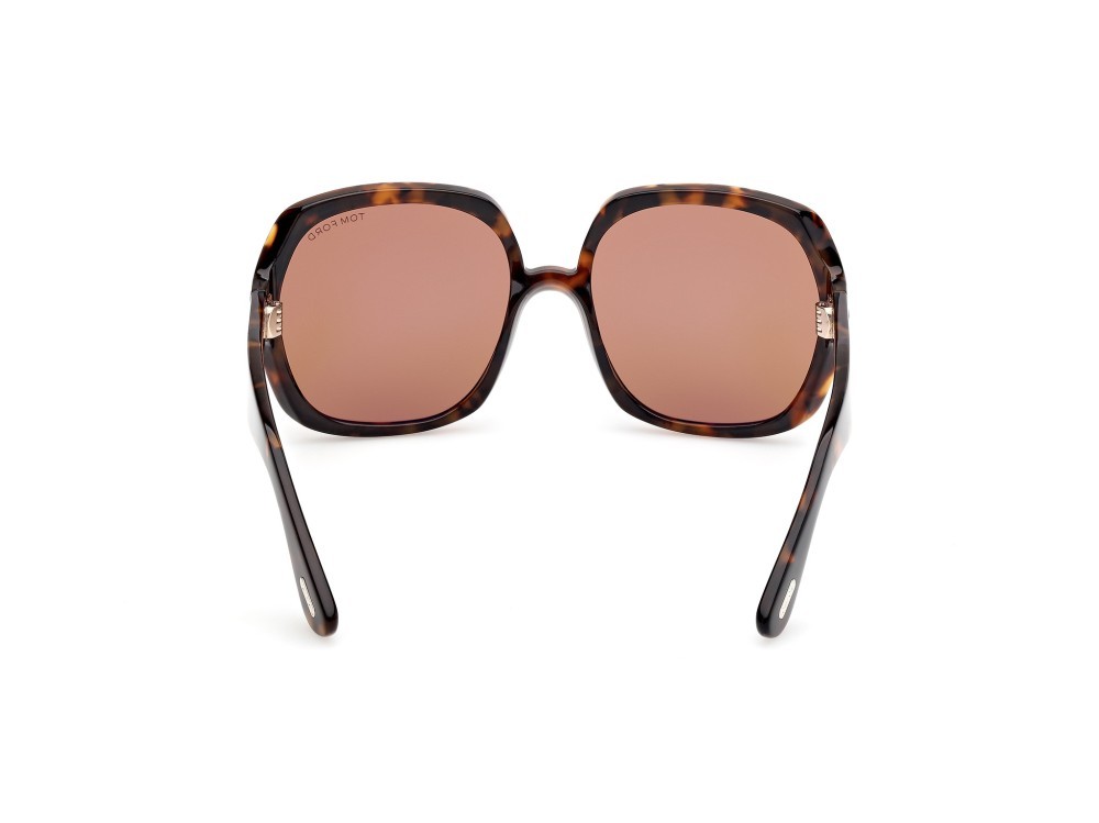 Sunglasses Tom Ford Saffron FT1221 (52E) color avana scura shape square lenses marrone 