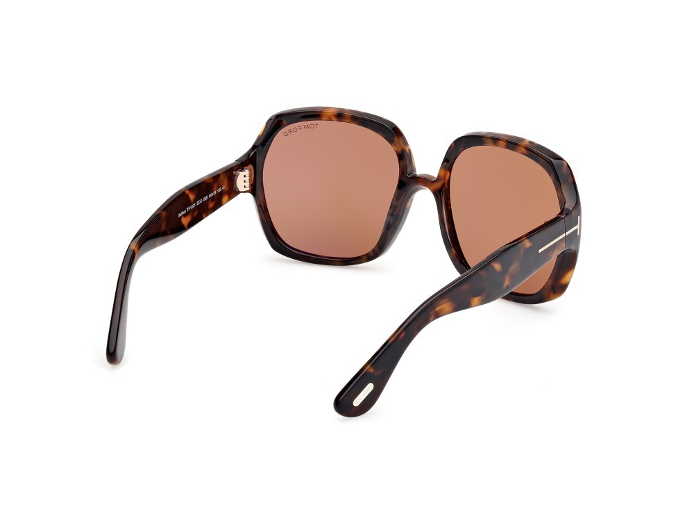 Sunglasses Tom Ford Saffron FT1221 (52E) color avana scura shape square lenses marrone 