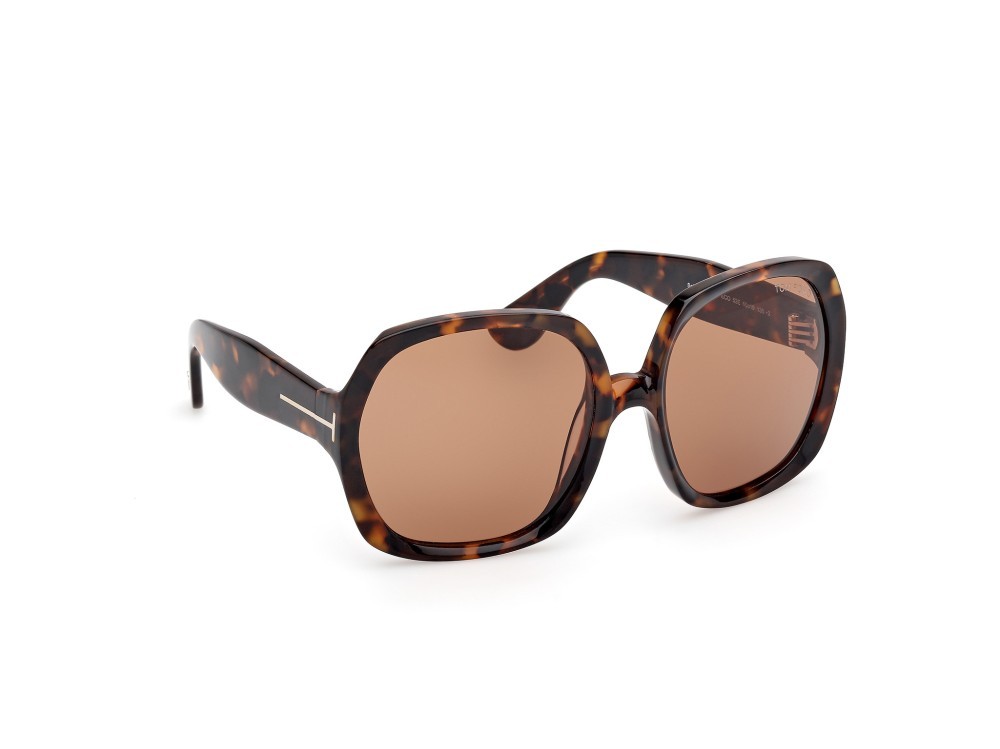 Sunglasses Tom Ford Saffron FT1221 (52E) color avana scura shape square lenses marrone 