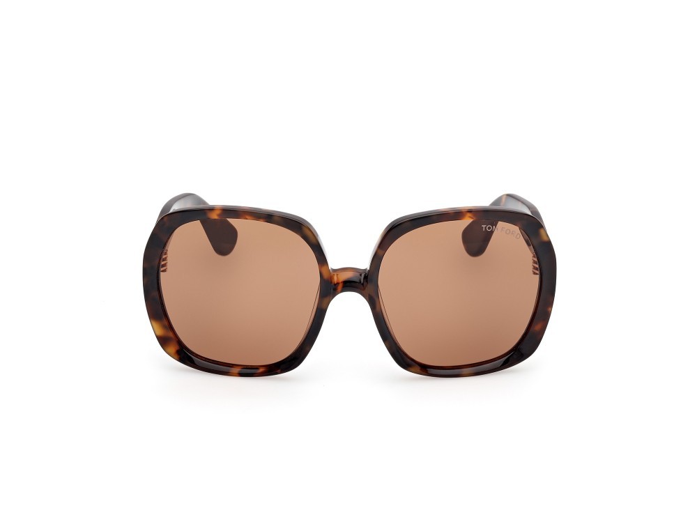 Sunglasses Tom Ford Saffron FT1221 (52E) color avana scura shape square lenses marrone 