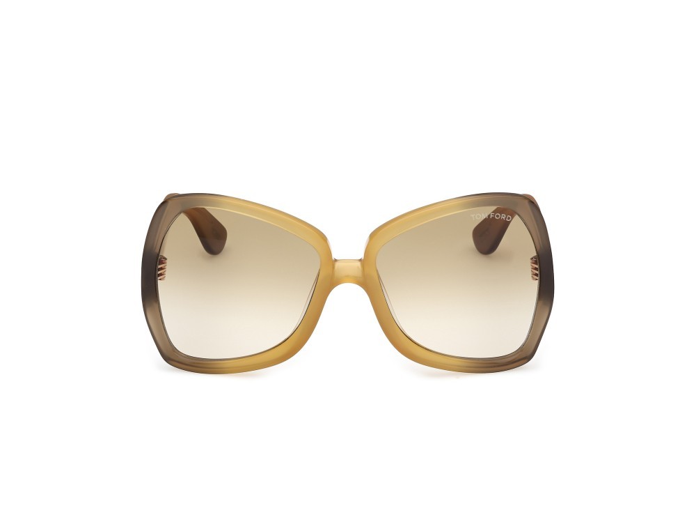 Sonnenbrillen Tom Ford Jerry FT1222 (41F) farbe giallo/sfumato  form schmetterling gläser marrone sfumato