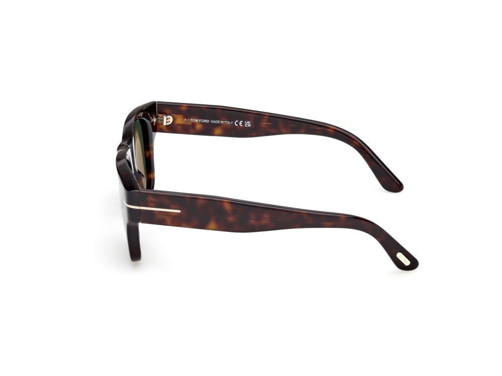 Sunglasses Tom Ford FT1280 (52N) color avana scura shape square lenses verde