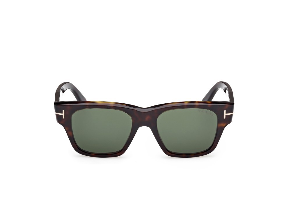 Sunglasses Tom Ford FT1280 (52N) color avana scura shape square lenses verde