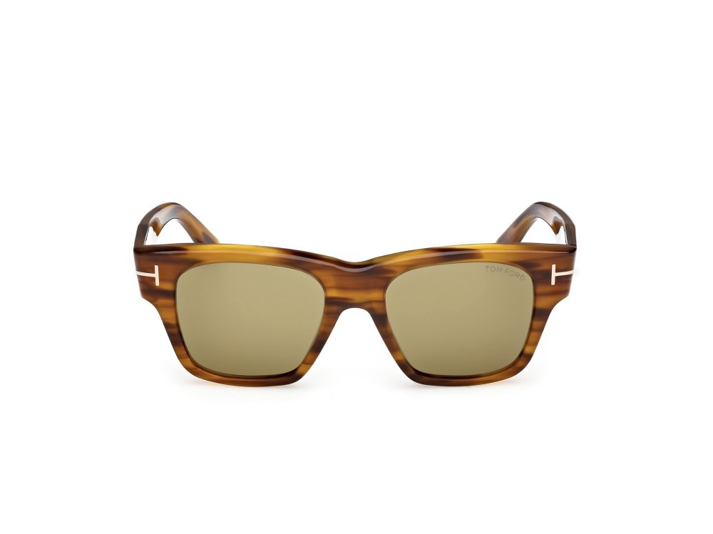 Sunglasses Tom Ford FT1280 (55N) color avana colorata shape square lenses verde