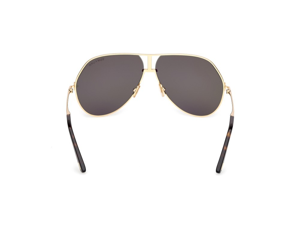 Sunglasses Tom Ford Rickie-02 FT1281 (30N) color oro endura lucido shape navigator lenses verde