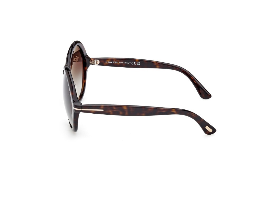 Sunglasses Tom Ford Annabelle-02 FT1282 (52B) color avana scura shape round lenses fumo grad.