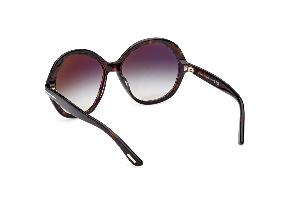 Sunglasses Tom Ford Annabelle-02 FT1282 (52B) color avana scura shape round lenses fumo grad.