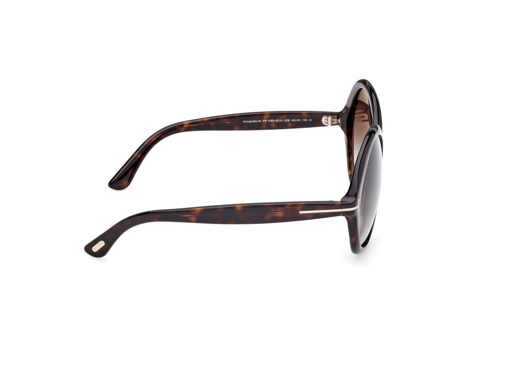 Sunglasses Tom Ford Annabelle-02 FT1282 (52B) color avana scura shape round lenses fumo grad.