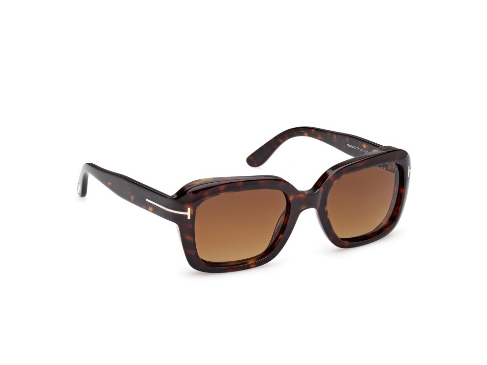 Sunglasses Tom Ford Natalia-02 FT1283 (52F) color avana scura shape square lenses marrone sfumato