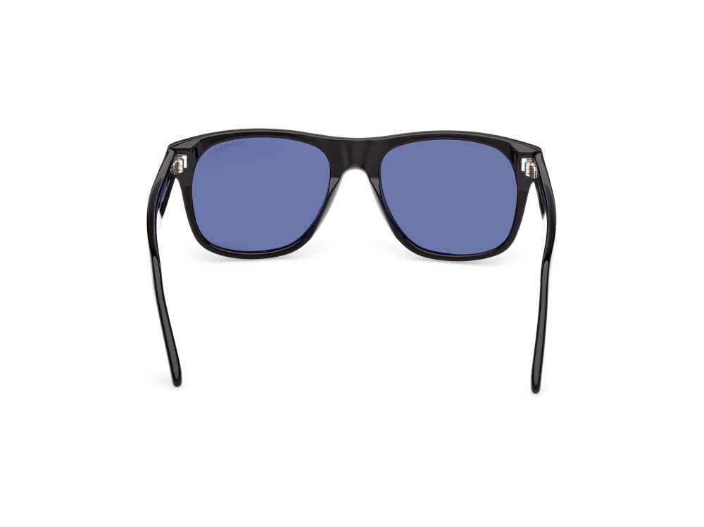 Sunglasses Tom Ford Marlon-02 FT1284 (01V) color nero lucido shape square lenses blu