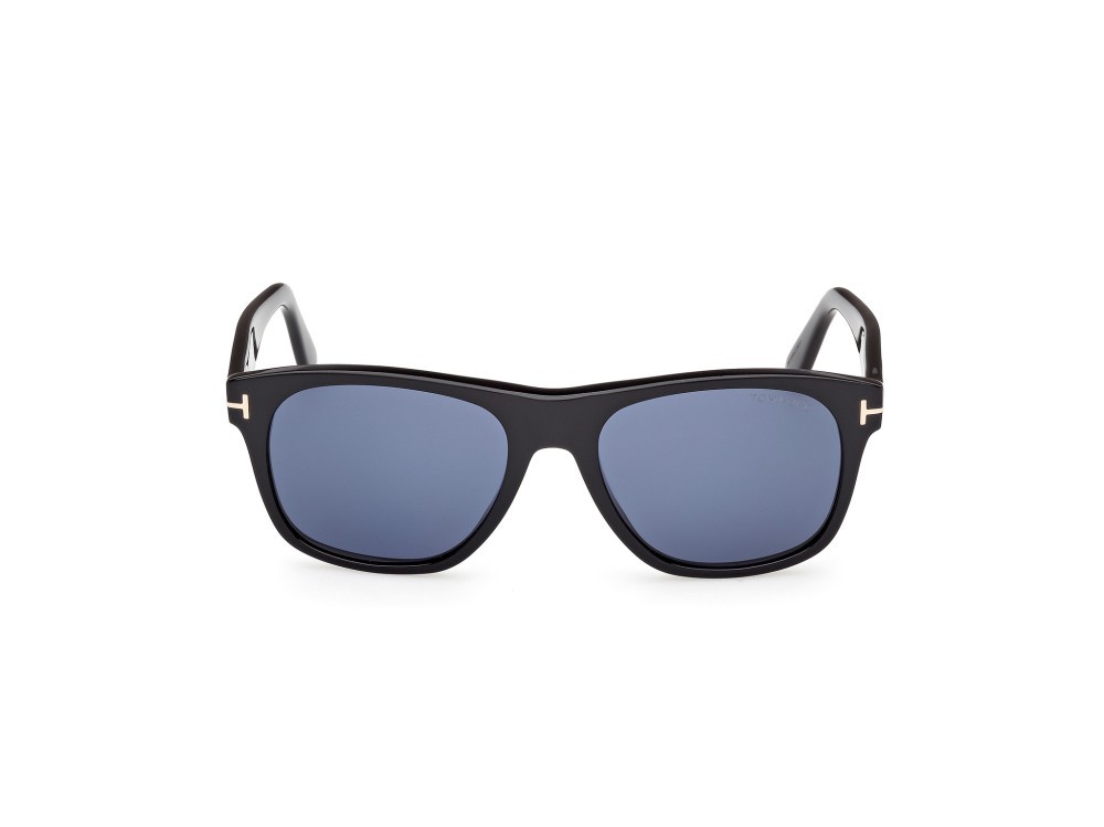 Sunglasses Tom Ford Marlon-02 FT1284 (01V) color nero lucido shape square lenses blu