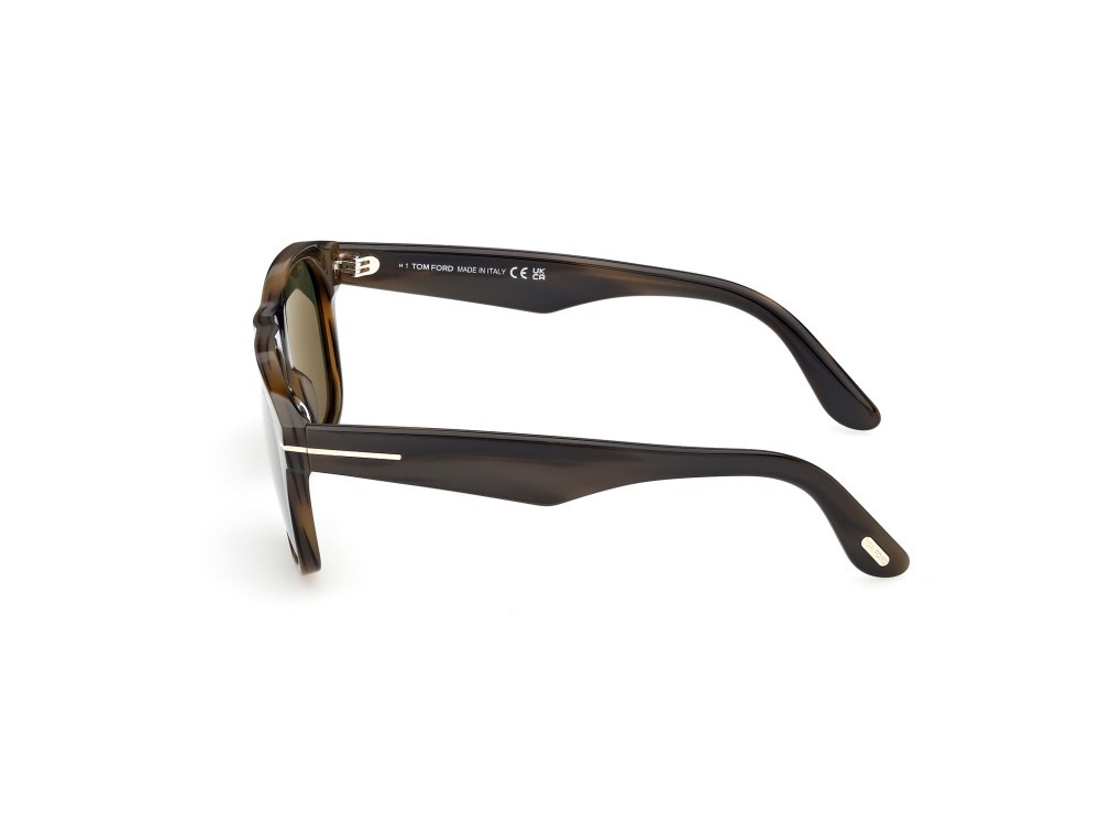 Sunglasses Tom Ford Marlon-02 FT1284 (55N) color avana colorata shape square lenses verde 