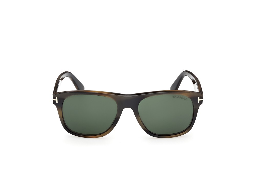 Sunglasses Tom Ford Marlon-02 FT1284 (55N) color avana colorata shape square lenses verde 