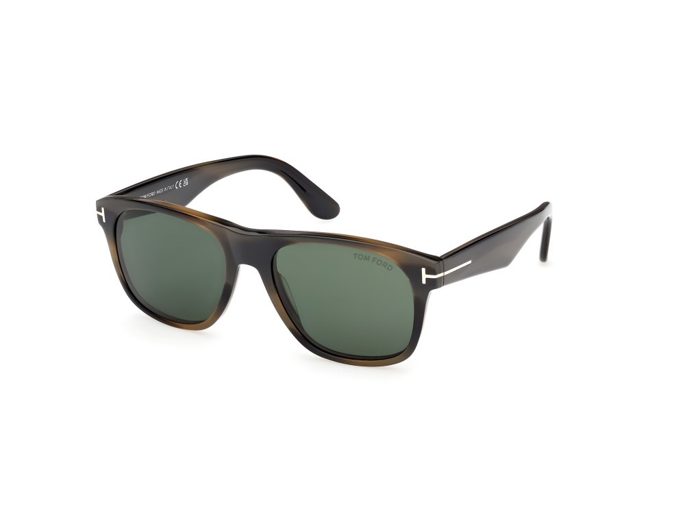 Sunglasses Tom Ford Marlon-02 FT1284 (55N) color avana colorata shape square lenses verde 
