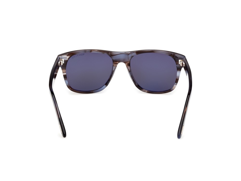Sonnenbrillen Tom Ford Marlon-02 FT1284 (56A) farbe avana colorata form quadratisch gläser fumo