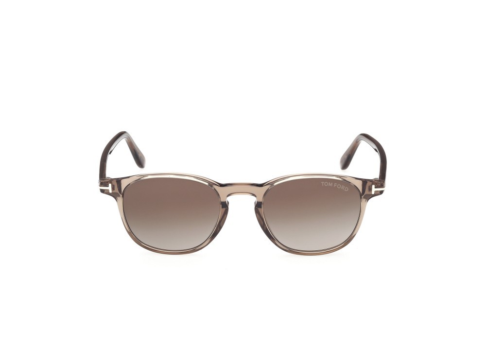 Sonnenbrillen Tom Ford Holt-02 FT1302 (45B) farbe marrone chiaro lucido form rund gläser fumo grad.