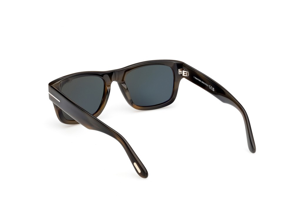 Sunglasses Tom Ford Smith-02 FT1303 (55N) color avana colorata shape rectangle lenses verde 
