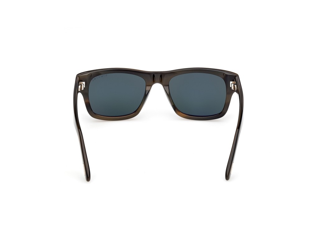 Sunglasses Tom Ford Smith-02 FT1303 (55N) color avana colorata shape rectangle lenses verde 