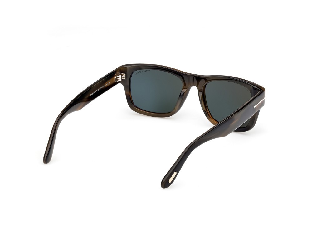 Sunglasses Tom Ford Smith-02 FT1303 (55N) color avana colorata shape rectangle lenses verde 