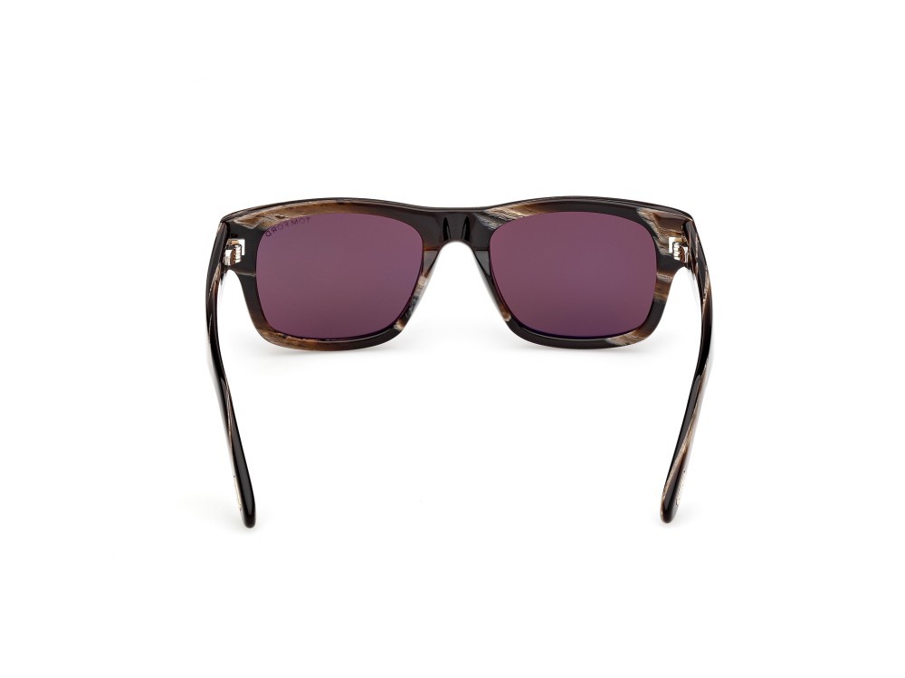 Sunglasses Tom Ford Smith-02 FT1303 (64E) color corno colorato shape rectangle lenses marrone