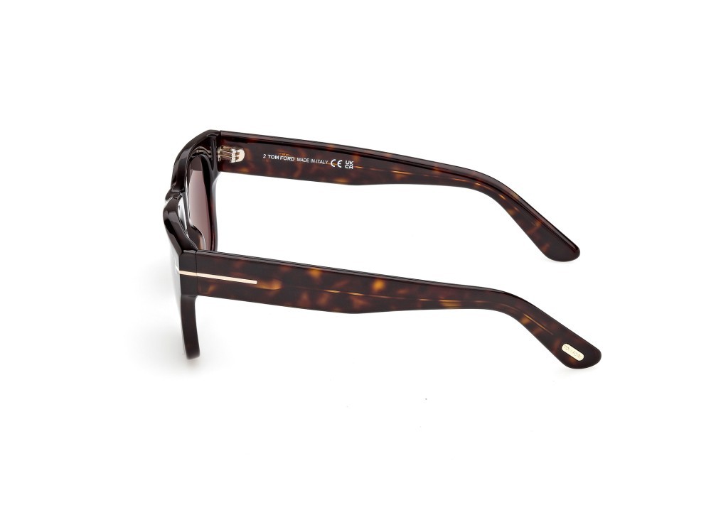 Sunglasses Tom Ford Finn-02 FT1304 (52A) color avana scura shape square lenses fumo