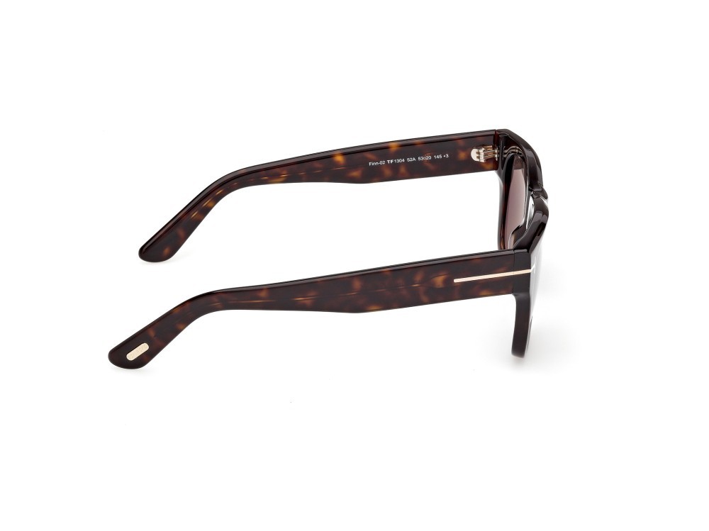 Sunglasses Tom Ford Finn-02 FT1304 (52A) color avana scura shape square lenses fumo