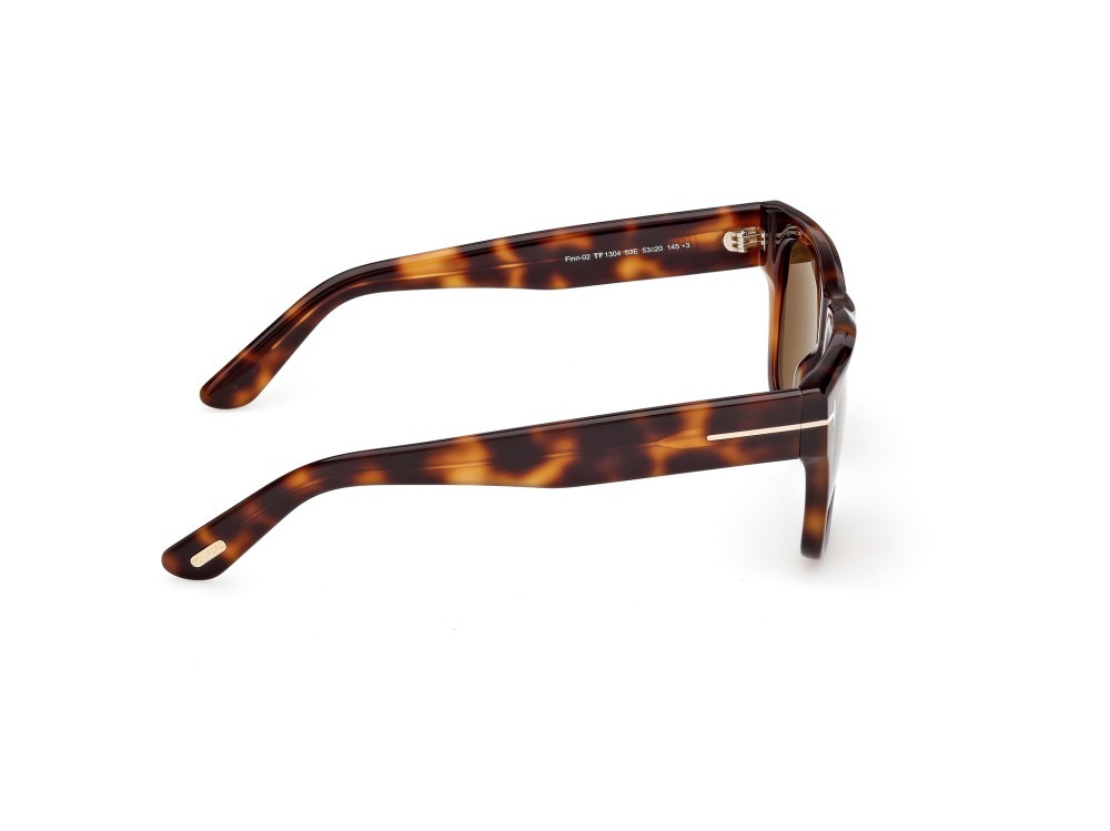Sunglasses Tom Ford Finn-02 FT1304 (53E) color avana bionda shape square lenses marrone