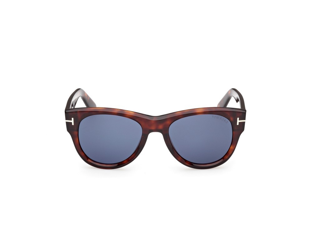 Sunglasses Tom Ford Burton-02 FT1305 (54V) color avana rossa shape round lenses blu