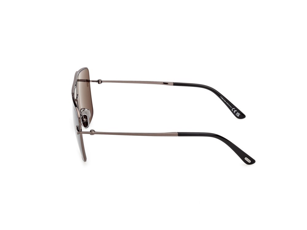 Occhiali da sole Tom Ford Eliott-02 FT1307 (08A) colore antracite lucido forma navigator lenti fumo