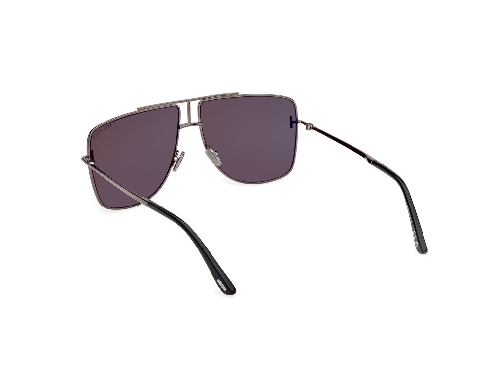 Occhiali da sole Tom Ford Eliott-02 FT1307 (08A) colore antracite lucido forma navigator lenti fumo