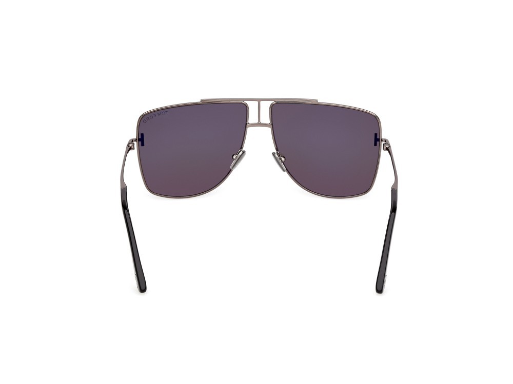 Occhiali da sole Tom Ford Eliott-02 FT1307 (08A) colore antracite lucido forma navigator lenti fumo