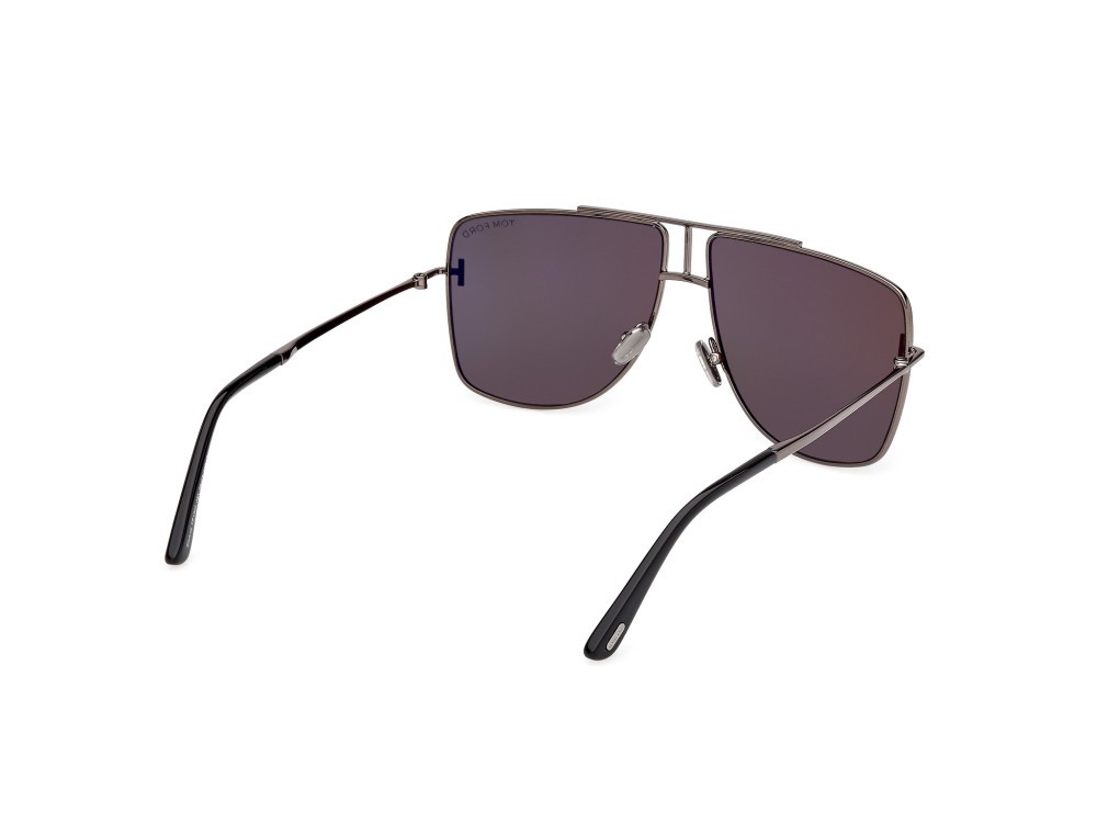Occhiali da sole Tom Ford Eliott-02 FT1307 (08A) colore antracite lucido forma navigator lenti fumo