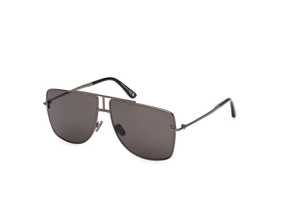 Occhiali da sole Tom Ford Eliott-02 FT1307 (08A) colore antracite lucido forma navigator lenti fumo
