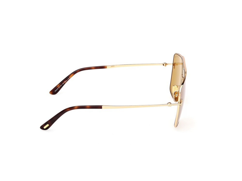 Occhiali da sole Tom Ford Eliott-02 FT1307 (30E) colore oro endura lucido forma navigator lenti marrone