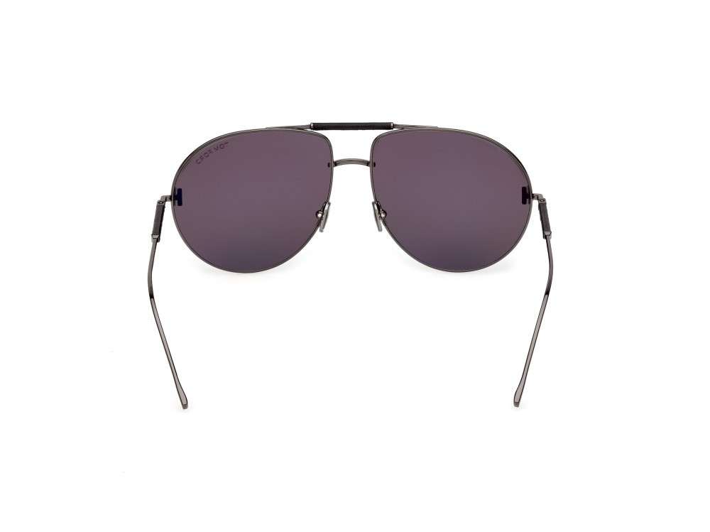 Occhiali da sole Tom Ford Lou-02 FT1308 (08A) colore antracite lucido forma aviator lenti fumo