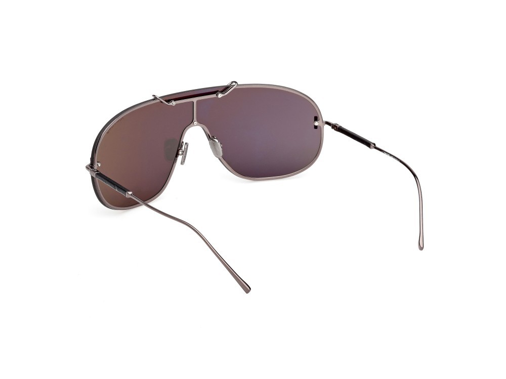 Occhiali da sole Tom Ford Tyler-02 FT1309 (08A) colore antracite lucido forma mask lenti fumo