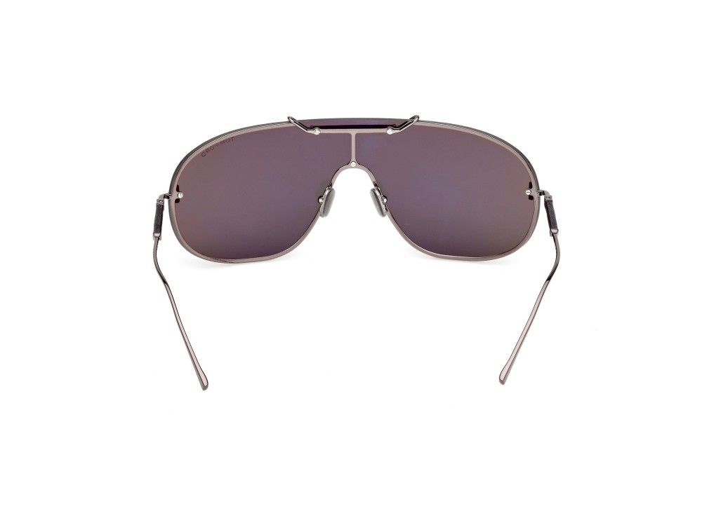 Occhiali da sole Tom Ford Tyler-02 FT1309 (08A) colore antracite lucido forma mask lenti fumo