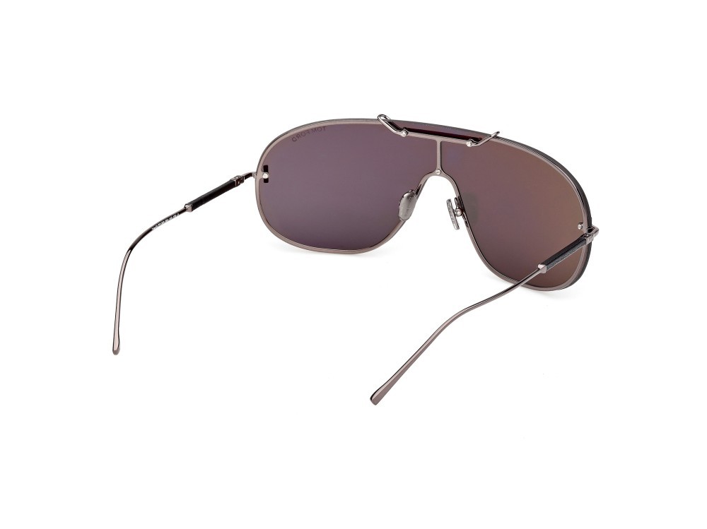 Occhiali da sole Tom Ford Tyler-02 FT1309 (08A) colore antracite lucido forma mask lenti fumo