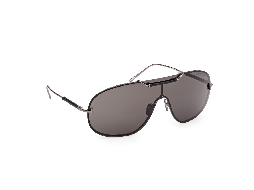 Occhiali da sole Tom Ford Tyler-02 FT1309 (08A) colore antracite lucido forma mask lenti fumo