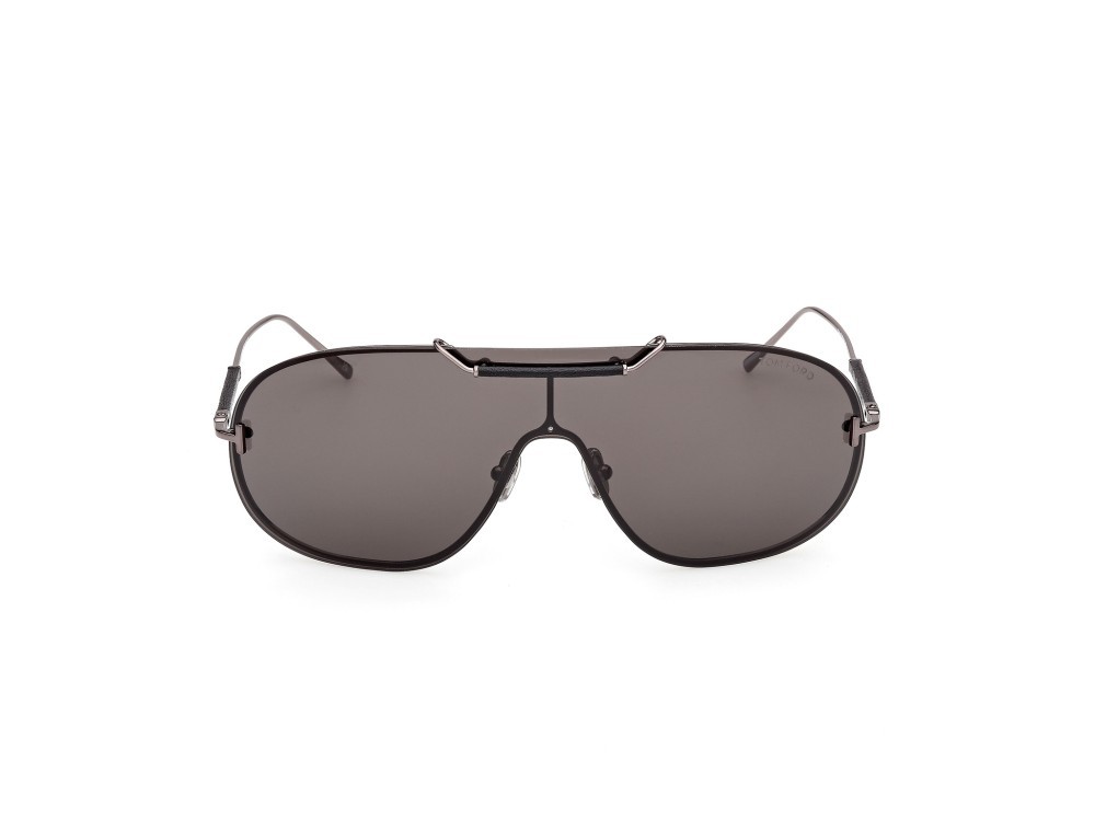 Occhiali da sole Tom Ford Tyler-02 FT1309 (08A) colore antracite lucido forma mask lenti fumo